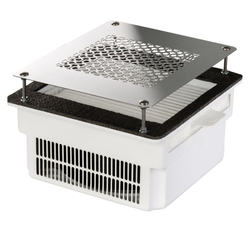 Врізна манікюрна витяжка з HEPA фільтром Teri 800, колір білий (сітка металік)