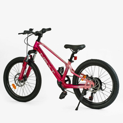 Детский спортивный велосипед 20 дюймов Corso Next магниевый, оборудование Shimano