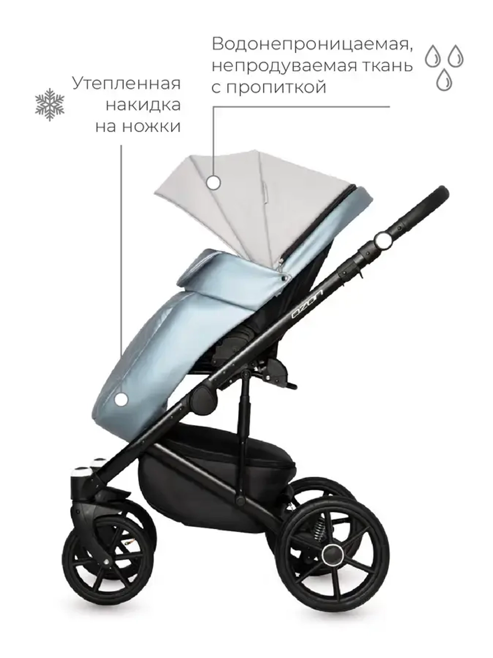 Универсальная коляска 2 в 1 Riko Ozon Shine