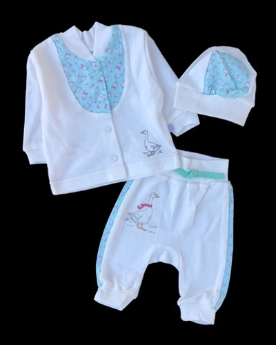 Комплект 3в1: кофта, штани, шапочка "Гусачок", інтерлок ТМ "SM"