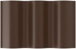 Бордюрная лента садовая, волнистая, 20см х 9м коричневая