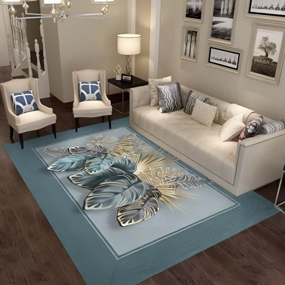 Ковер 200см*300см, листья в золоте