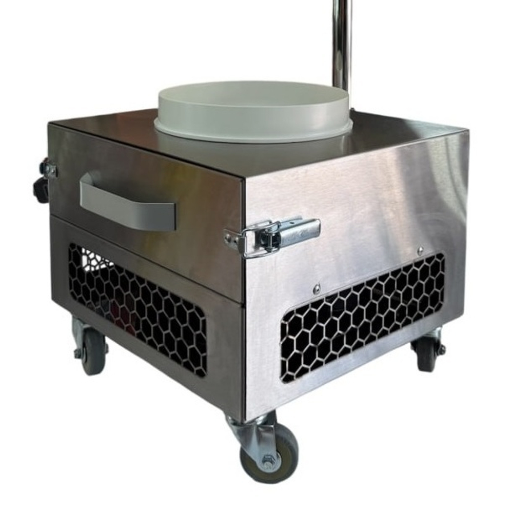 Профессиональная мобильная вытяжка для маникюра и педикюра Fusion Plus Premium, нержавеющая сталь