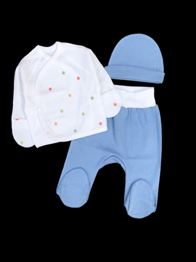 Комплект 3в1: льоля, повзунки, шапочка "Принт", інтерлок ТМ “Happy ТОТ” (62 см)