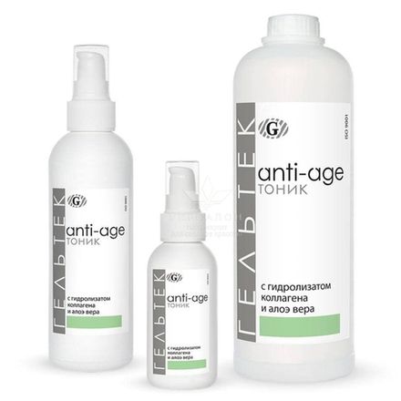 Тонік з гидролізатом колагену і екстрактом Aloe Vera​​​​​​​ серії Anti-Age, Гельтек