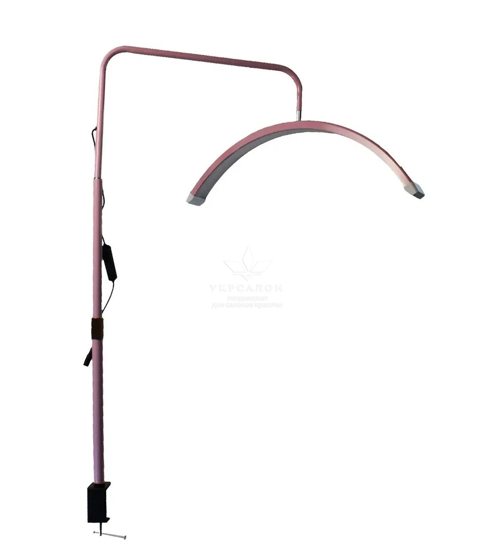 Бестеневая настольная Led лампа на струбцине Moon HD-M6X (SP-006), 50 Вт, розовая