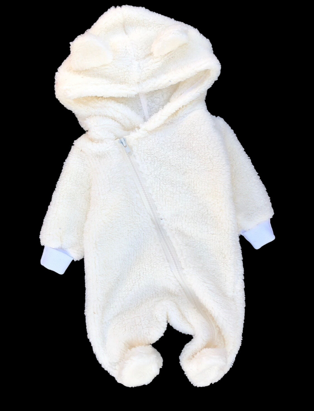 Комбінезон (ромпер) з капюшоном "Ведмежатко", набивна махра ТМ "Twinsbaby"
