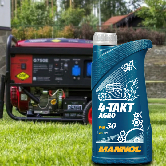 Моторное масло Mannol 4-Такт Agro для бензиновых генераторов SAE 30 SG 1 л