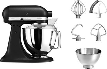 Планетарний міксер KitchenAid Artisan 5KSM175PSEBK з відкидним блоком чавун