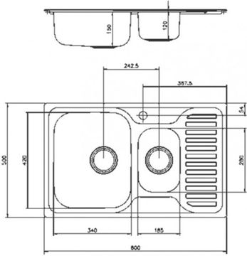 Кухонна мийка TEKA PRINCESS 800.500 полірована PA780P3001/30000172