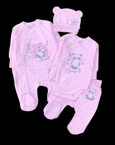 Гарний набір одягу для новонародженої дівчинки, якісний одяг для немовлят осінь-зима, зріст 62 см, бавовна