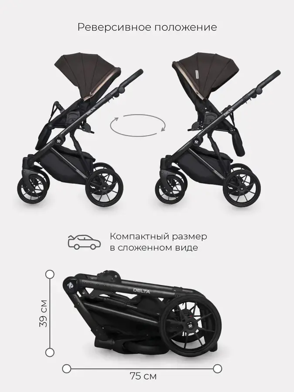 Універсальна коляска 2 в 1 Riko Delta
