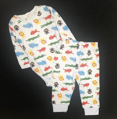 Костюм 2в1: боді з довгим руковом, штани "Принт", бавовна "Cool"