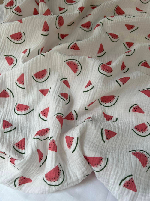 Муслин жатый принт