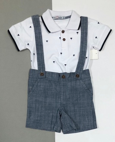 Костюм 2в1: футболка-поло, шорти, бавовна, котон ТМ "Chic mama"