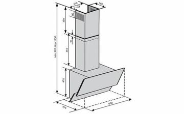 Витяжка VENTOLUX WAVE 60 BK (1000) TRC IT