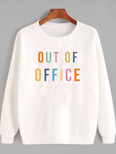 Світшот жіночий білий Out of office Love&Live