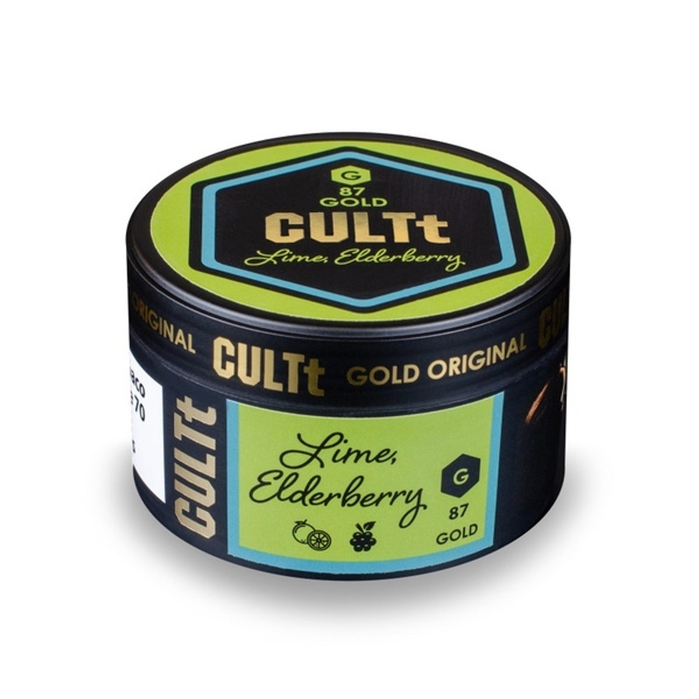 Табак CULTt Gold G87 Lime Elderberry (Культ Лайм Ягода Бузина) 100г