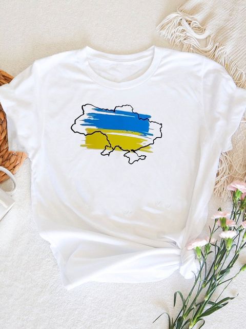 Футболка жіноча біла Україна понад усе! Love&Live