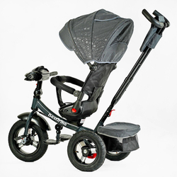 Дитячий триколісний велосипед Best Trike 6088 F надувні/фара, з USB, пультом, батьківською ручкою