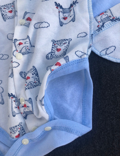 Боді з довгим рукавом "Принт", футер ТМ "Happy ToT" (56 см)