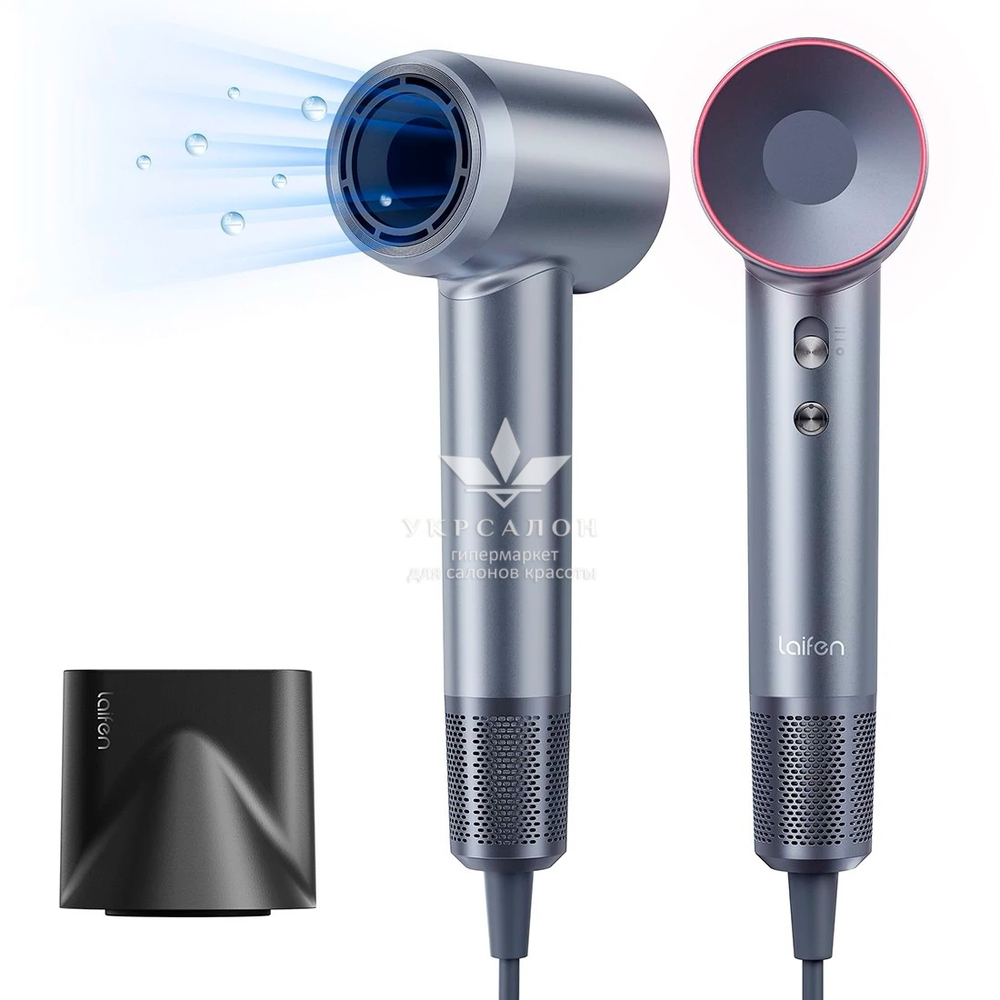 Фен Laifen професійний з іонізацією, 1 насадка, сірий