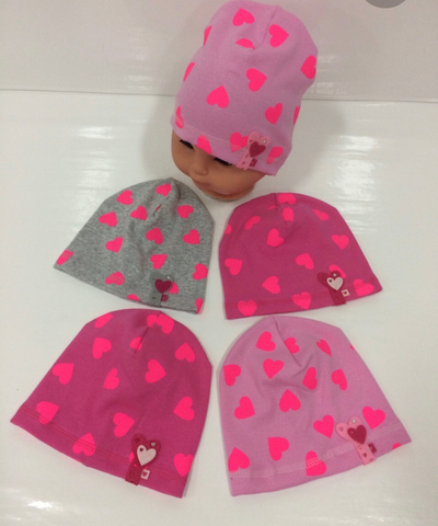 Шапочка "Сердечко", бавовна ТМ "As-bor" (р.40-42)