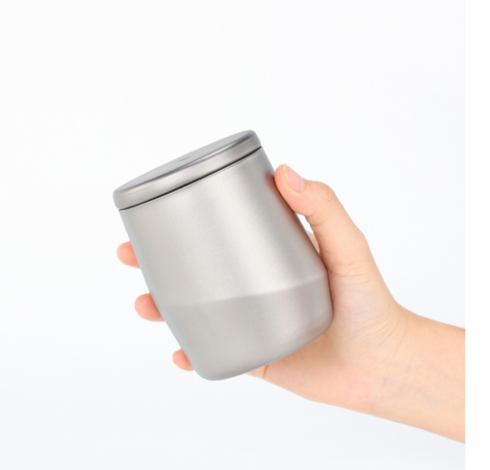 Термокружка без ручки походная двухслойная титановая