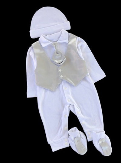 Комплект 3в1: чоловічок, шапочка, пінетки "Франт", інтерлок ТМ "Happy ToT"