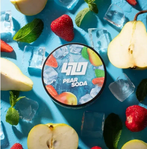 Тютюн 420 Frost Line Pear Soda (Груша М'ята Полуниця) 100г