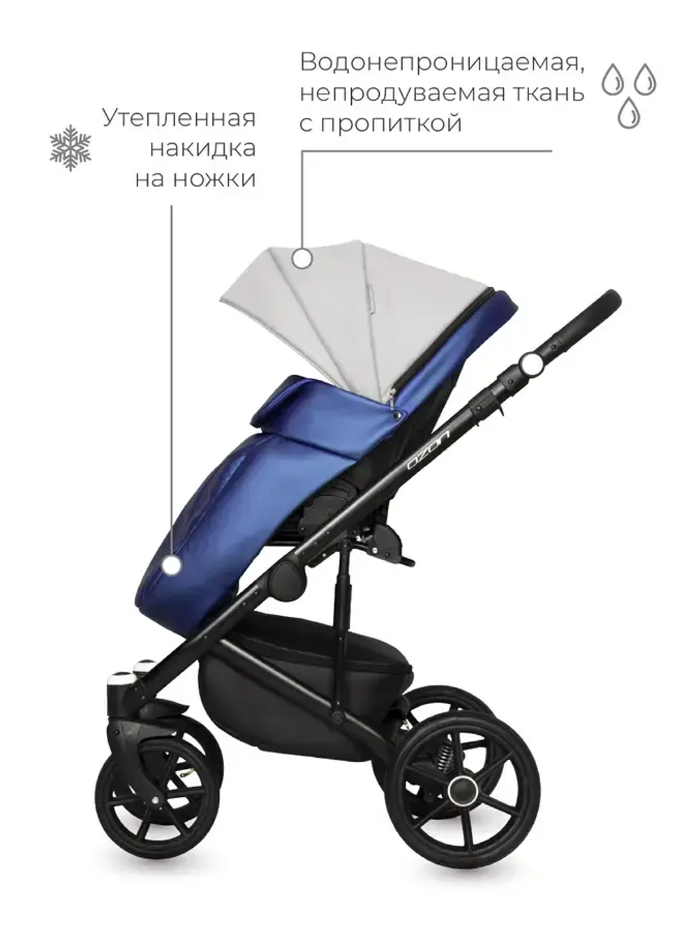 Универсальная коляска 2 в 1 Riko Ozon Shine