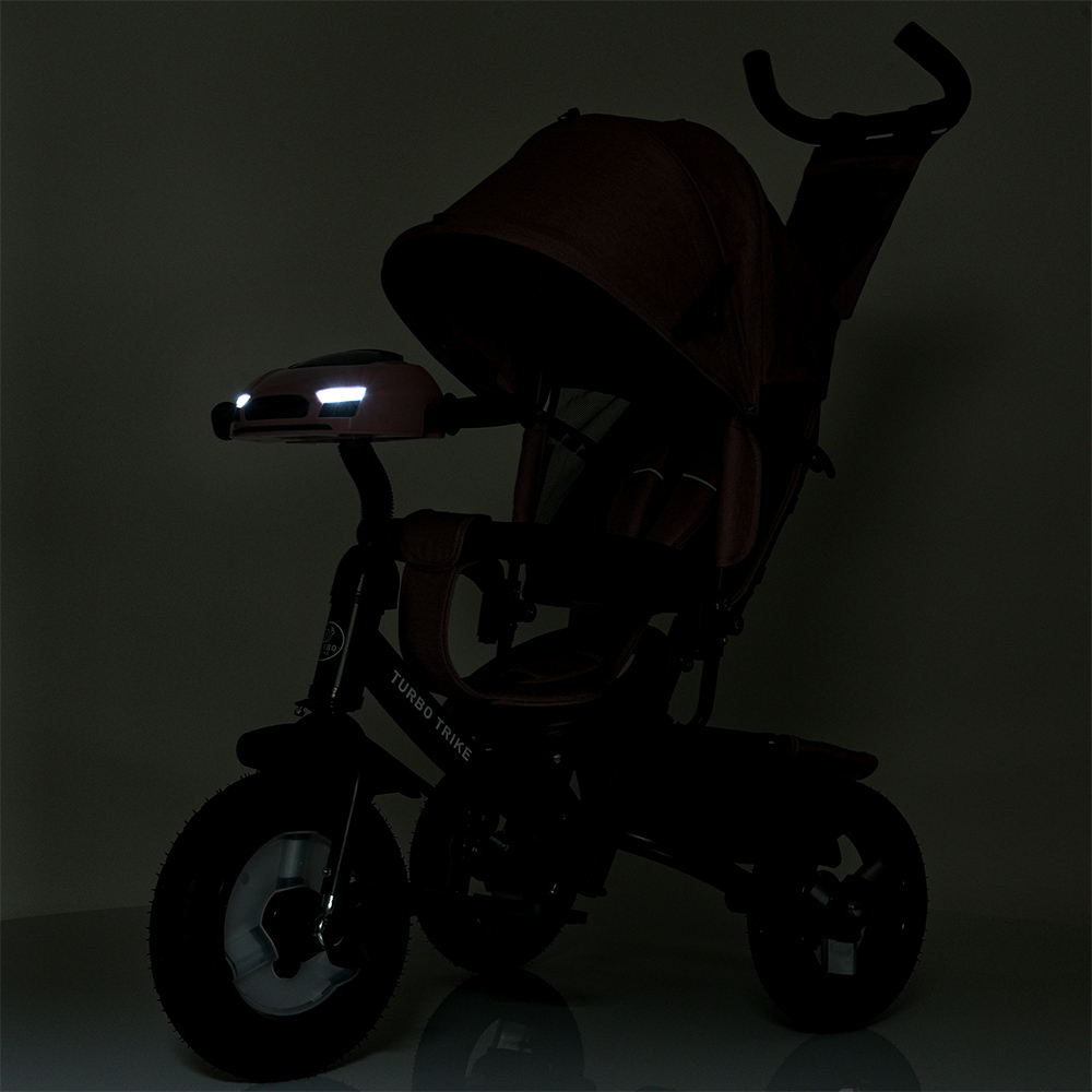 Дитячий триколісний велосипед Turbo Trike MT 1006 гумові колеса