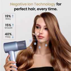 Фен Laifen профессиональный с ионизацией, 3 насадки, серый