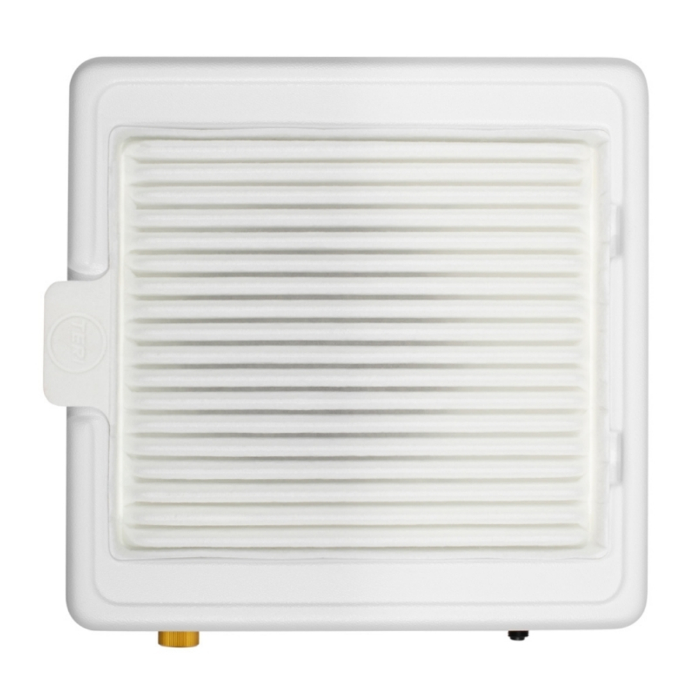 Настольная маникюрная вытяжка с HEPA фильтром Teri Turbo M, цвет белый (сетка золотая)