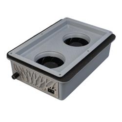 Вытяжка для маникюра врезная Ulka Tornado, цвет cерый (сетка металлик)