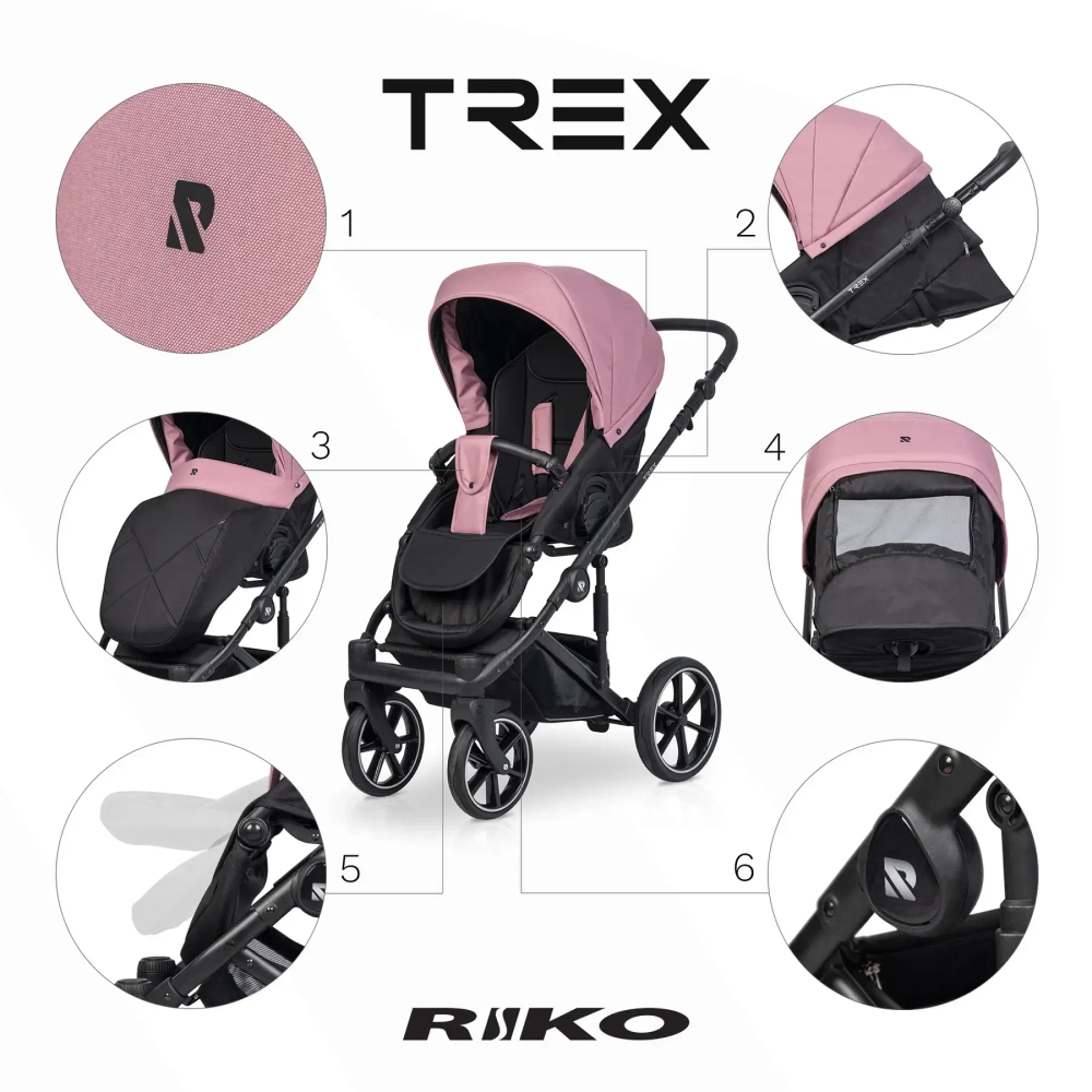 Универсальная коляска 2 в 1 Riko Trex