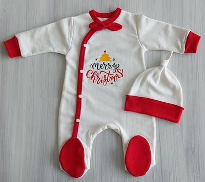 Чоловічок з шапочкою "Merry Christmas", футер ТМ "Happy TOT"