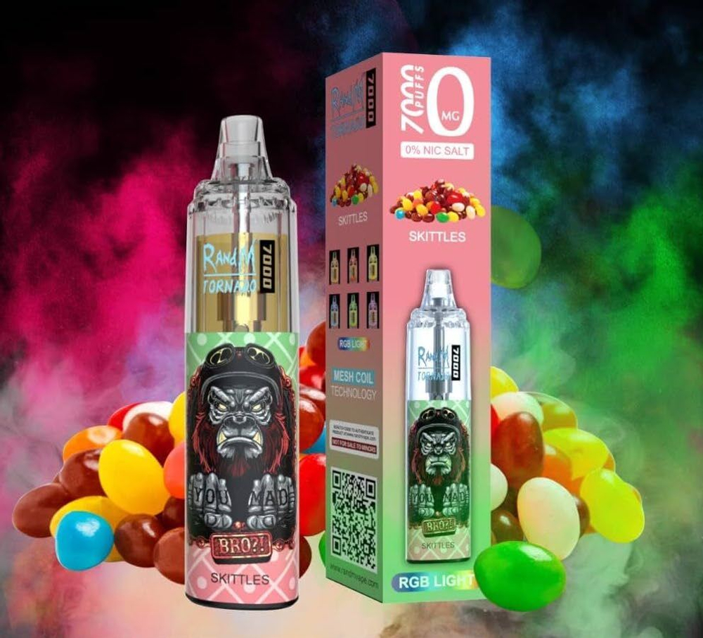 RandM Tornado 7000 Skittles 5% nic