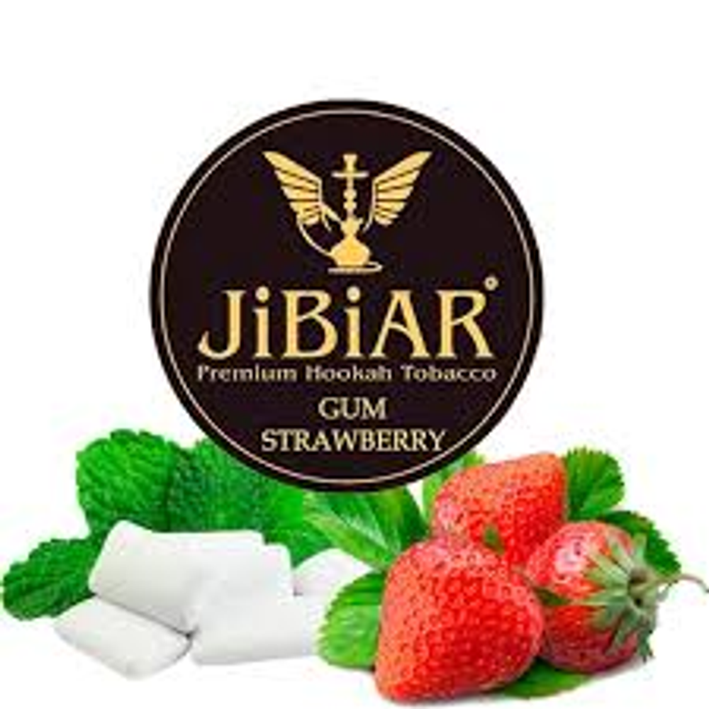 Табак Jibiar Gum Strawberry (Джибиар Клубничная Жвачка) 250г (Изготовлен в 2019)