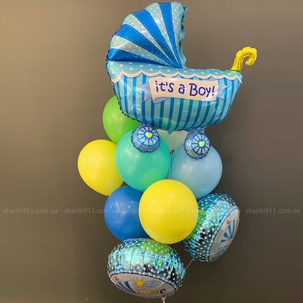 Воздушные шары на выписку из роддома для мальчика