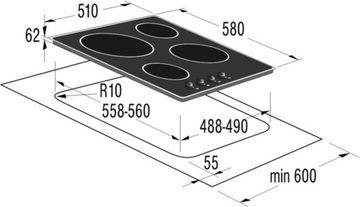 Варильна поверхня електрична GORENJE ECT 680-ORA