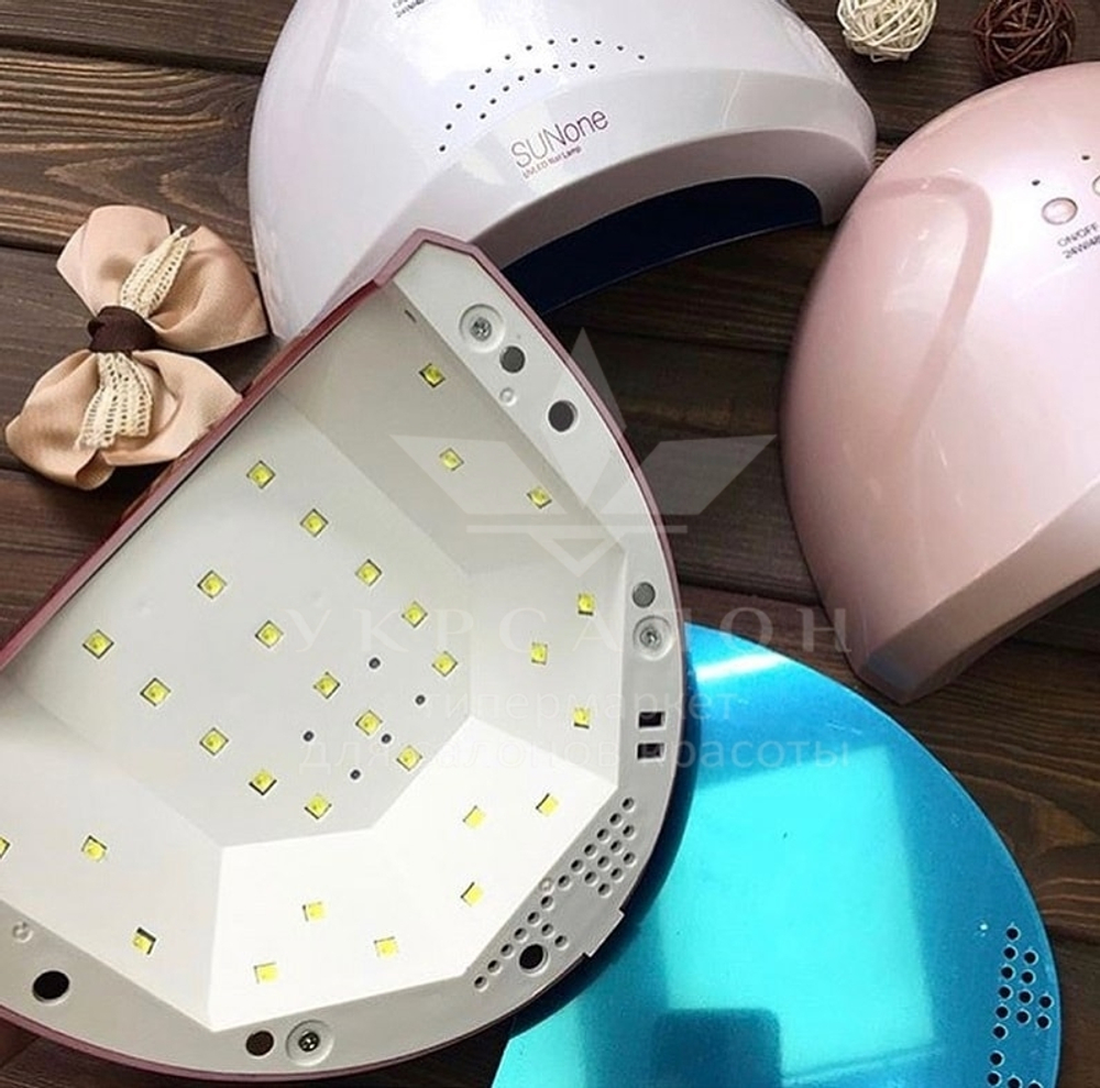 Лампа для манікюру led + uv sun one, 48w