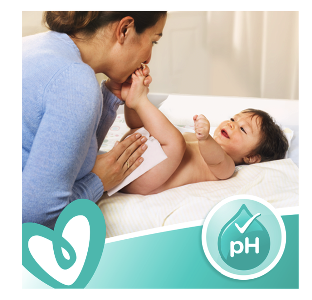 Серветки вологі 52 шт, Pampers Sensitive