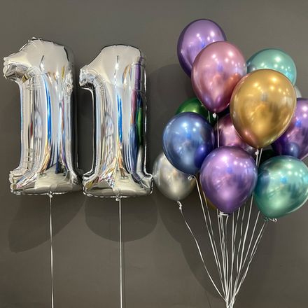 Гелеві кульки хром та кульки цифри