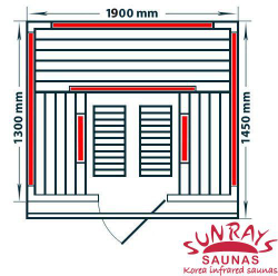 Інфрачервона сауна Grande Royalty SunRays (5 місць або 1-2 лежачи)