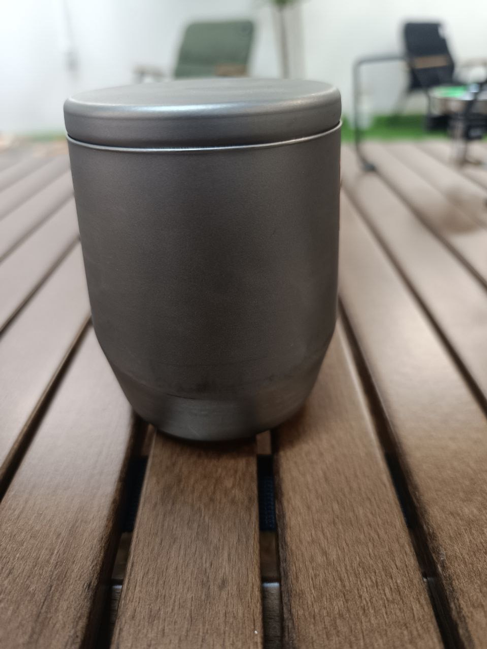 Термокружка без ручки походная двухслойная титановая