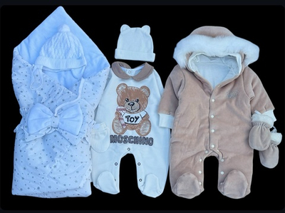 Набір на виписку з пологового та для повсякденного користування, унісекс (56-62 розмір)