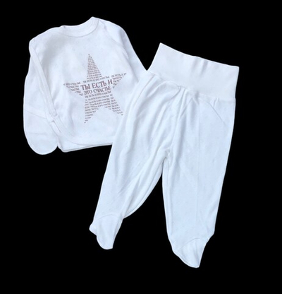 Комплект 2в1: льоля, повзунки рібана ажур "Ларі" (56 см)