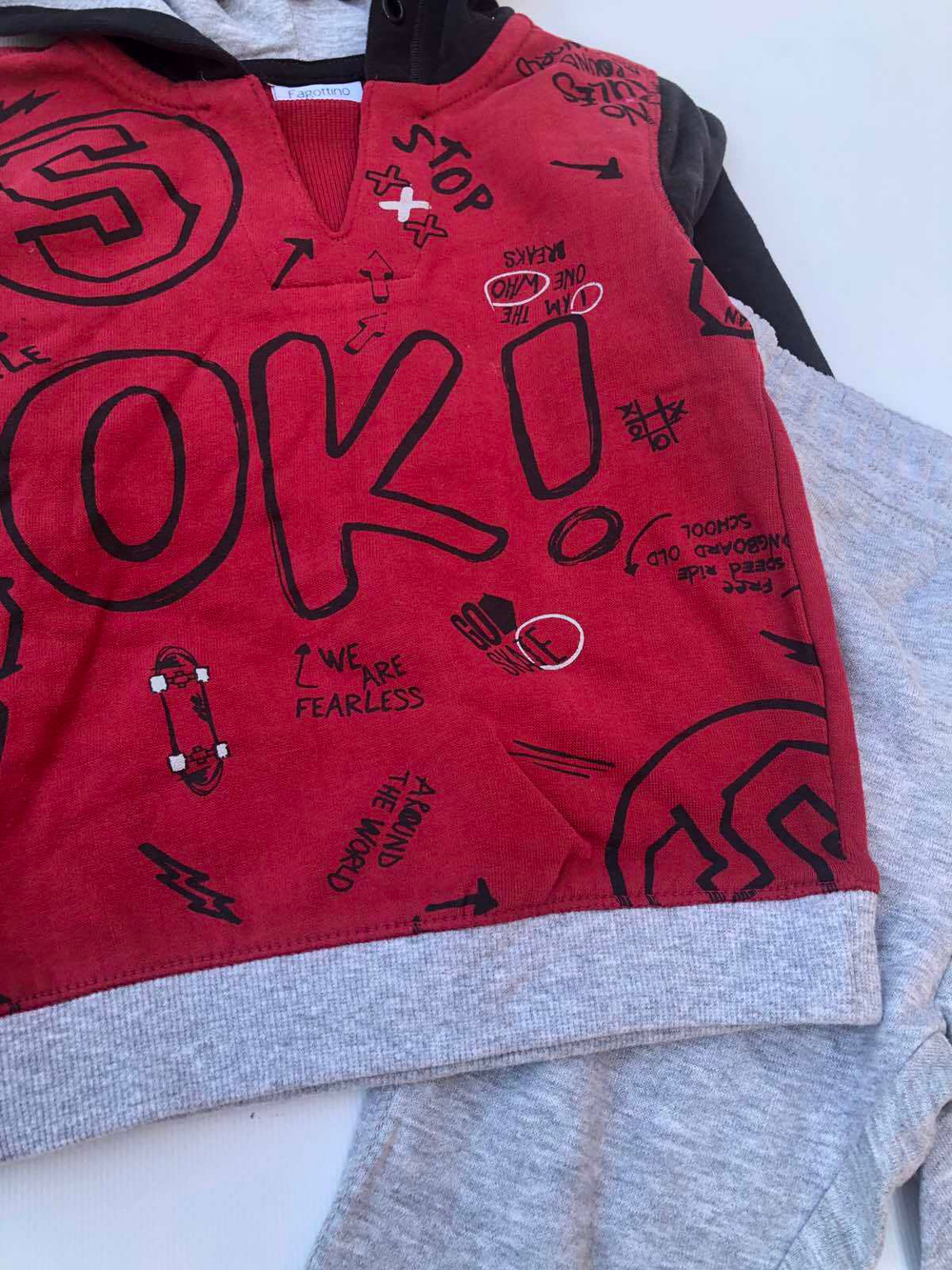 Костюм 2в1: худі, штани "OK", двунитка з начосом "OVS" (86 см)