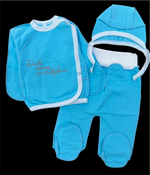 Комплект 3в1: сорочечка, повзунки, шапочка "Диво", футер ТМ "UA" (56 см)